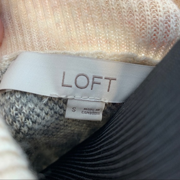 Loft Women’s Animal Print Mock Neck Wool Blend Pullover Sweater Size Small - Picture 9 of 11